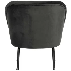 Retrosessel in Schwarz mit Samtbezug - Betty^Wohnen Discount