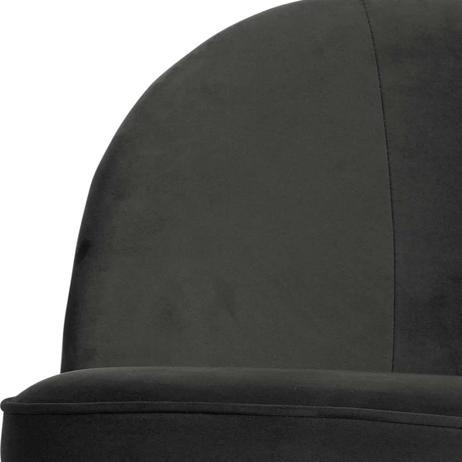 Retrosessel in Schwarz mit Samtbezug - Betty^Wohnen Discount