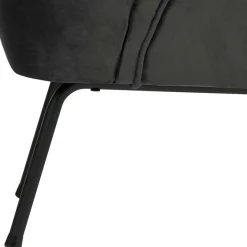 Retrosessel in Schwarz mit Samtbezug - Betty^Wohnen Discount