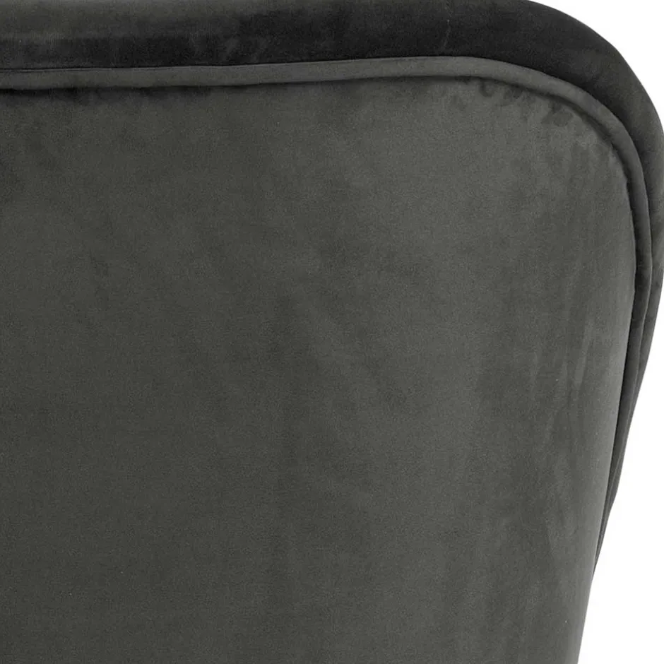 Retrosessel in Schwarz mit Samtbezug - Betty^Wohnen Discount