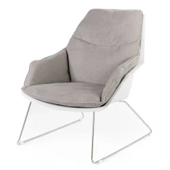 Wohnen Retrosessel mit Chrom Bügelgestell - Harukivo (2er Set)