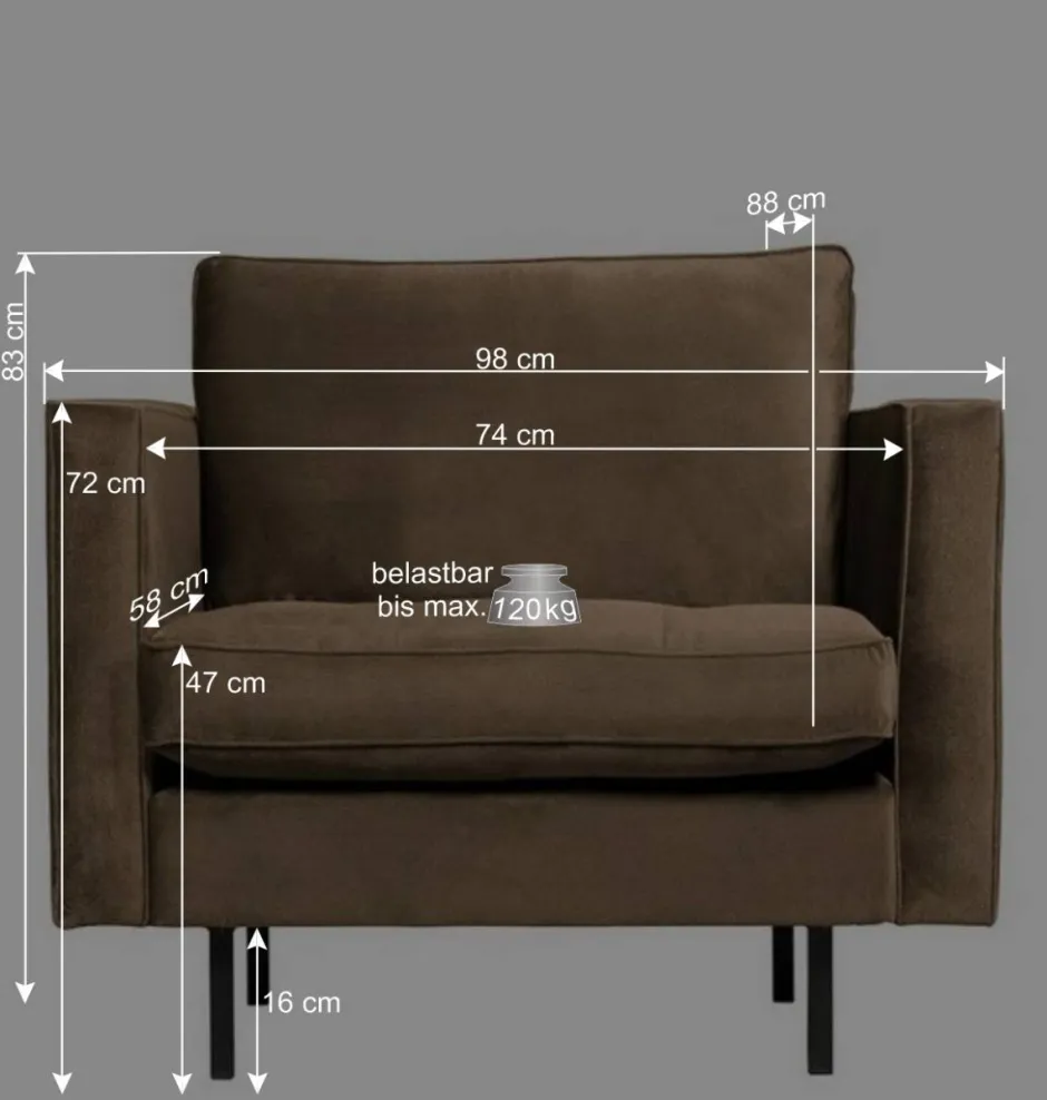 Retrostil Samtsessel in Honigfarben - Saguan I^Wohnen Clearance