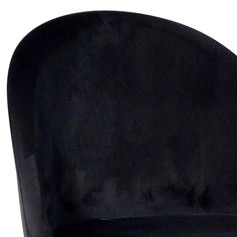 Retrostyle Barstuhl in Schwarz und Gold - Chiosma (2er Set)^Wohnen Discount