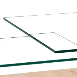 Rollbarer Sofatisch mit Glasplatten - Borgetto^Wohnen Discount