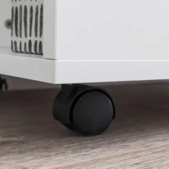 Wohnen Rollbares Regal in Weiß beschichtet - Arletta