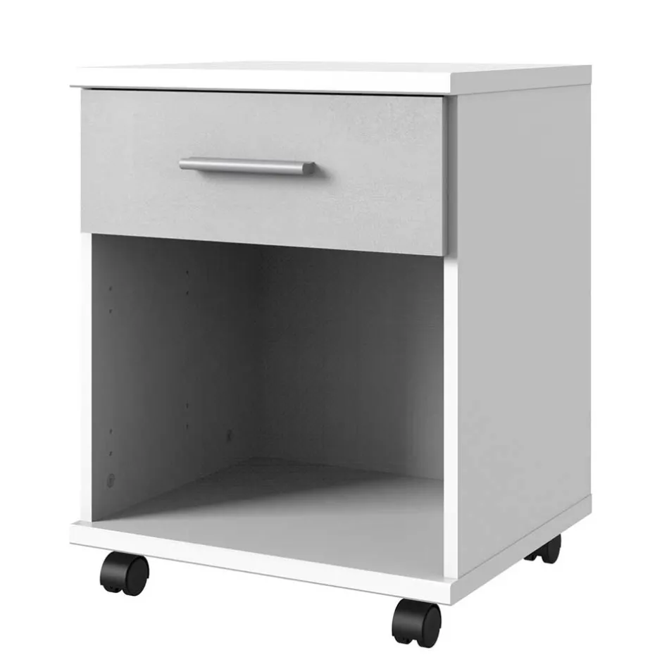 Rollcontainer in Weiß & Beton Optik hell - Orsidio^Wohnen Outlet