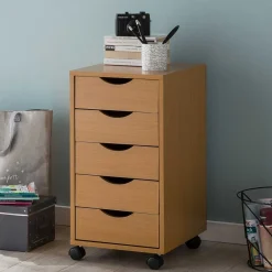 Rollcontainer mit 5 Schubladen in Buche - Livisica^Wohnen Best