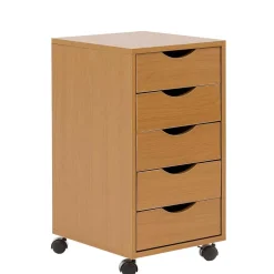 Rollcontainer mit 5 Schubladen in Buche - Livisica^Wohnen Best
