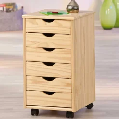 Rollcontainer Nabrosia aus Kiefer Massivholz^Wohnen Sale