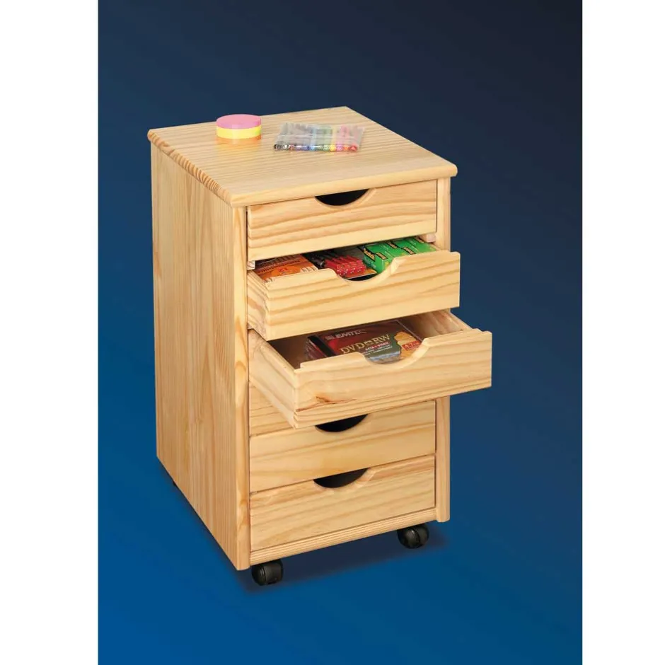 Rollcontainer Nabrosia aus Kiefer Massivholz^Wohnen Sale