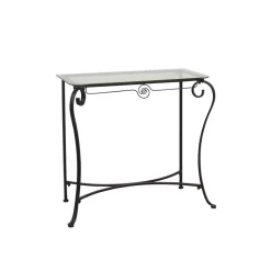 Wohnen Romantischer Metall Konsolentisch Cizio mit Glasplatte