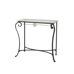 Wohnen Romantischer Metall Konsolentisch Cizio mit Glasplatte