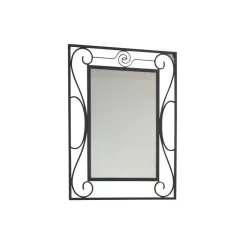 Wohnen Romantischer Wandspiegel Bairika mit Metallrahmen verschnörkelt
