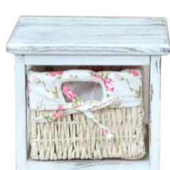 Romantisches Regal mit 3 Körben Fortiguno in Weiß^Wohnen Clearance