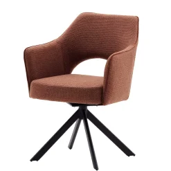 Wohnen Rostbrauner Polsterstuhl mit Armlehnen - Vlacoma (2er Set)