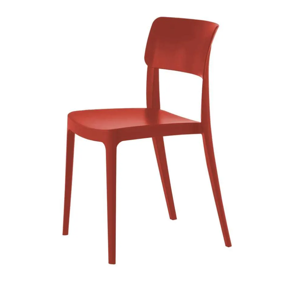Rote Stühle aus Polypropylen stapelbar - Ophila (4er Set)^Wohnen Sale