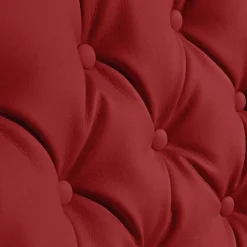 Roter Kunstleder Sessel im Chesterfield Look - Swan^Wohnen Hot