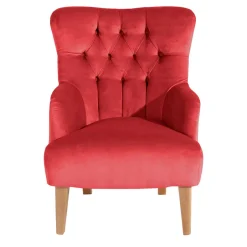 Roter Ohrensessel aus Samtvelours - Celona^Wohnen Online