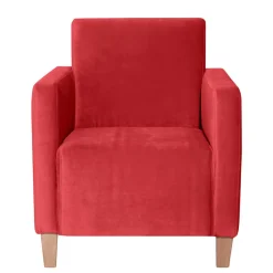 Wohnen Roter Polstersessel mit Samtvelours-Bezug - Gedeon