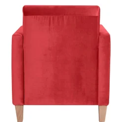 Wohnen Roter Polstersessel mit Samtvelours-Bezug - Gedeon