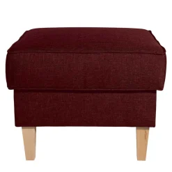 Roter Wohnzimmerhocker mit Stoffbezug - Lacaza^Wohnen Clearance