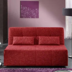 Rotes Sofa mit Schlaffunktion & Bettkasten - Atan^Wohnen New