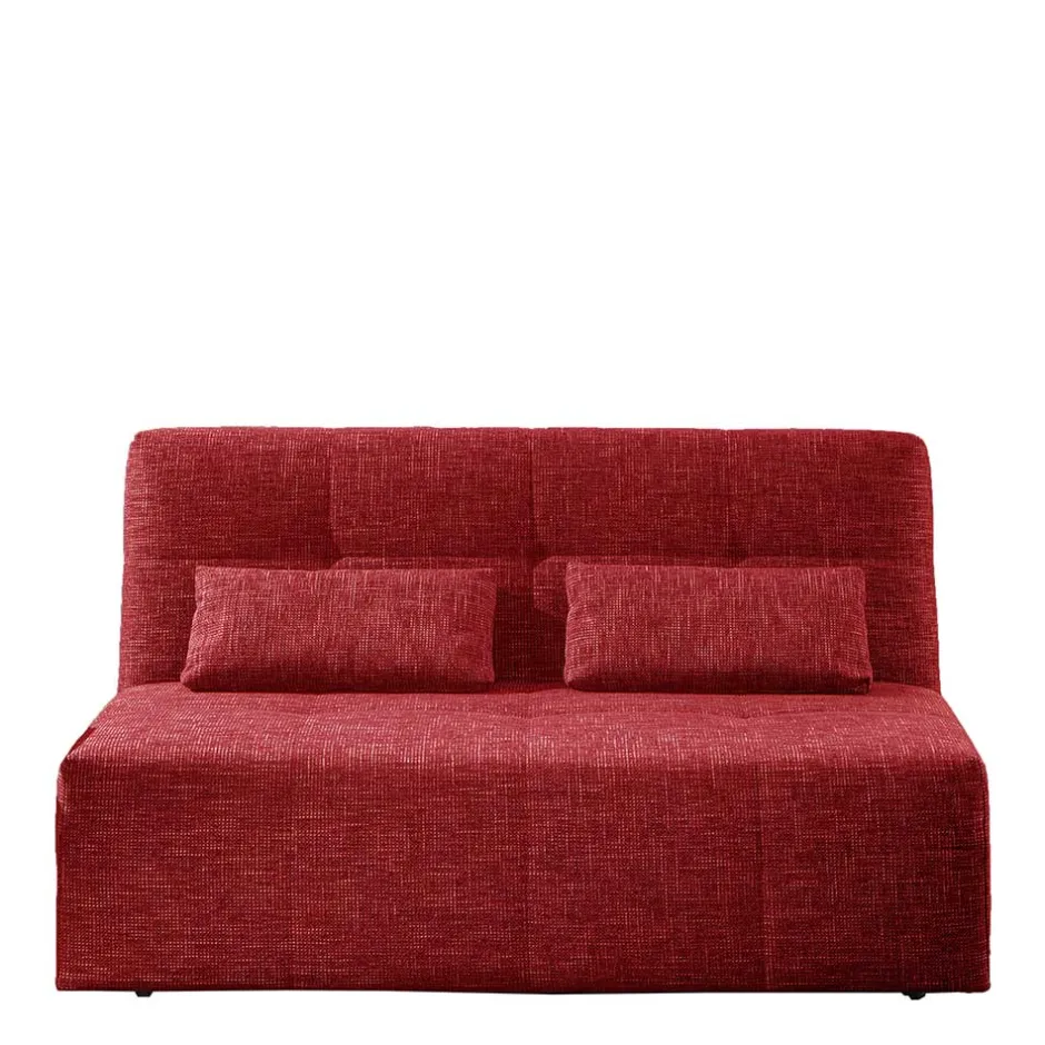 Rotes Sofa mit Schlaffunktion & Bettkasten - Atan^Wohnen New