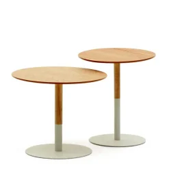 Wohnen Runde Beistelltische zweifarbig - Linuselia (zweiteilig)