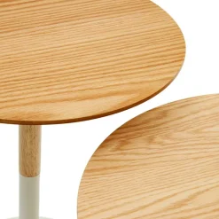 Wohnen Runde Beistelltische zweifarbig - Linuselia (zweiteilig)