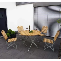 Runde Biergarten Garnitur Set - Sebastianna (fünfteilig)^Wohnen Discount