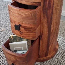 Wohnen Runde Hochkommode mit vier Schubladen - Etienna