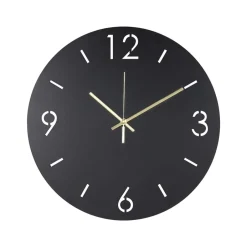 Runde Uhr in Schwarz - Santorina^Wohnen Online