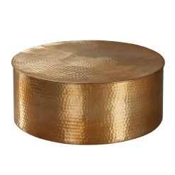 Runder Alu Couchtisch in Goldfarben - Cosima^Wohnen Hot