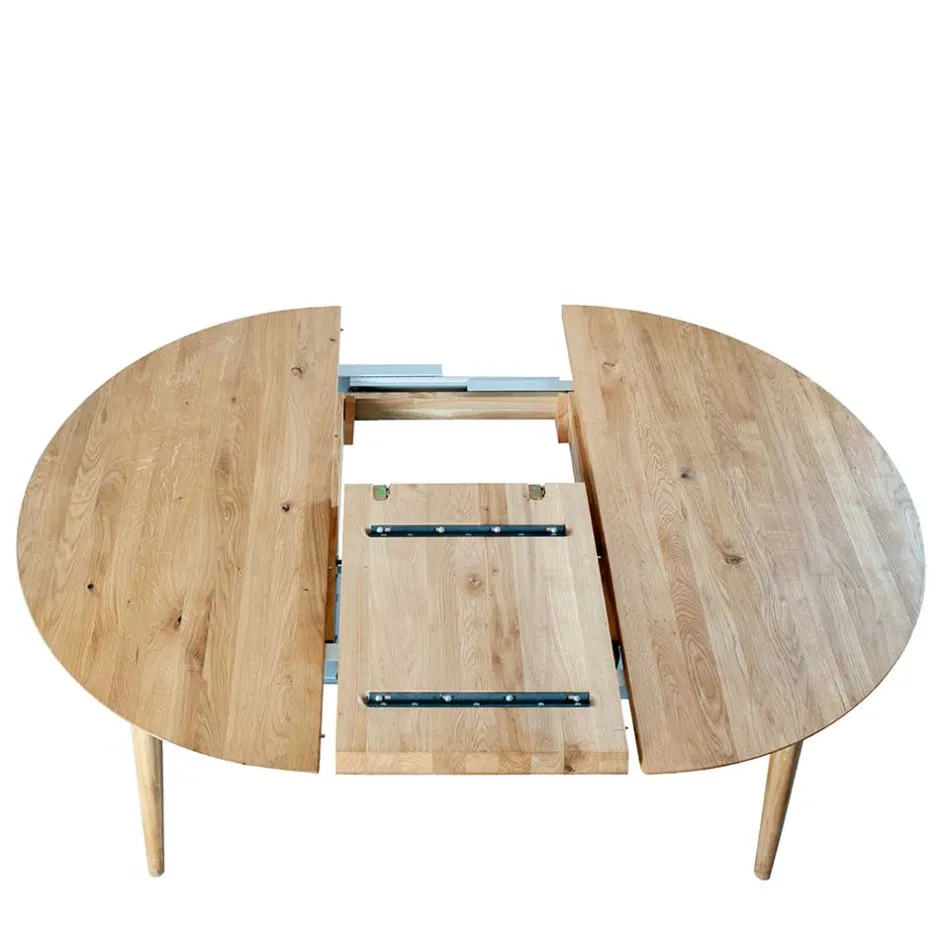 Runder Ausziehtisch aus Wildeiche - Venice^Wohnen Outlet