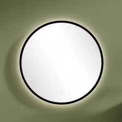 Wohnen Runder Badezimmerspiegel mit LED Beleuchtung - Crystoga