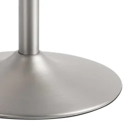 Runder Barhocker aus Microfaser Taupe - Oracio^Wohnen Discount