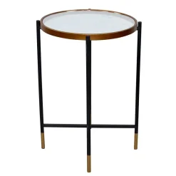 Runder Beistelltisch aus Spiegelglas - Vanilla^Wohnen Hot