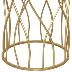 Wohnen Runder Beistelltisch aus Spiegelglas & Metall - Nycholo