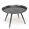 Wohnen Runder Beistelltisch in Anthrazit - Carimo
