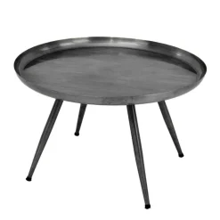Wohnen Runder Beistelltisch in Anthrazit - Carimo