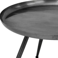 Wohnen Runder Beistelltisch in Anthrazit - Carimo