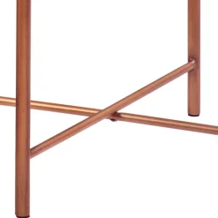 Wohnen Runder Beistelltisch in Nussbaum und Kupfer - Jailen