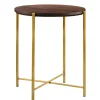 Runder Beistelltisch in Nussbaum und Bronze - Vanimarias^Wohnen Online