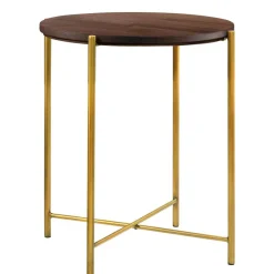 Runder Beistelltisch in Nussbaum und Bronze - Vanimarias^Wohnen Online