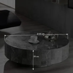 Runder Couchtisch Dezi aus Stein^Wohnen Discount