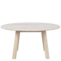 Runder Couchtisch mit Steinplatte Travertin Beige - Wroniko^Wohnen Best
