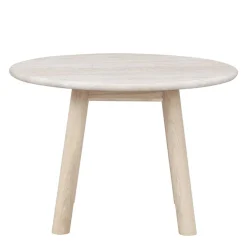Runder Couchtisch mit Steinplatte Travertin Beige - Wroniko^Wohnen Best