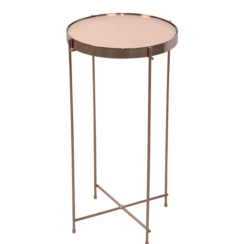 Runder Design Beistelltisch in Rosegold - Merka^Wohnen Clearance