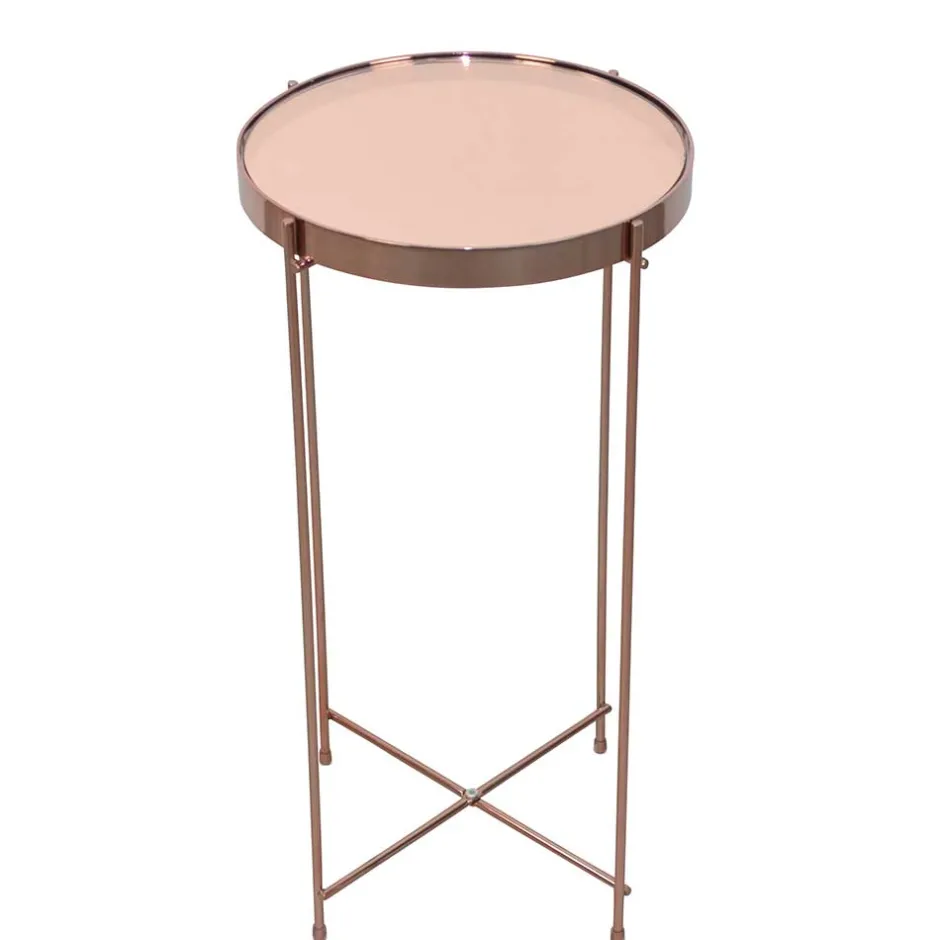 Runder Design Beistelltisch in Rosegold - Merka^Wohnen Clearance