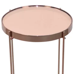 Runder Design Beistelltisch in Rosegold - Merka^Wohnen Clearance